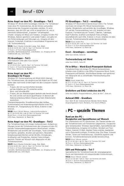 Programmheft 02/2005 - Iserlohn