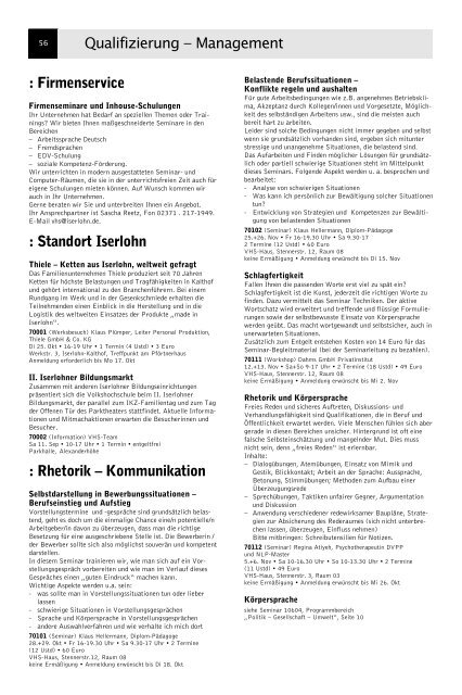 Programmheft 02/2005 - Iserlohn