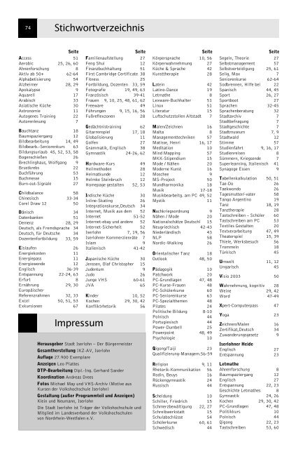 Programmheft 02/2005 - Iserlohn