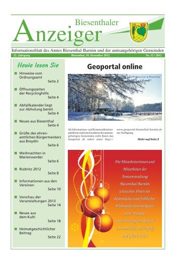 Geoportal online - Amt Biesenthal-Barnim