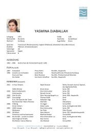 YASMINA DJABALLAH - Agentur GEHRMANN