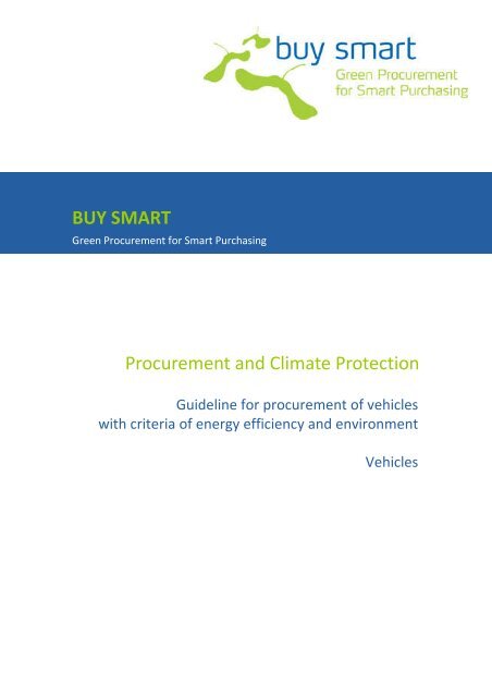 Procurement and Climate Protection BUY SMART