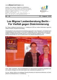 Newsletter Nr. 41 - 25.8.2009 - Les Migras - Tempelhofer Forum