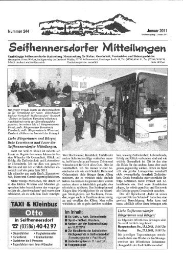 Artikel in den Seifhennersdorfer Mitteilungen(pdf)