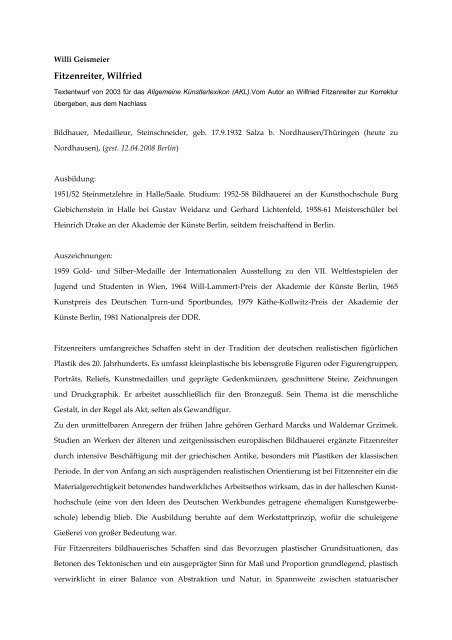 Geismeier, AKL.pdf - Wilfried Fitzenreiter