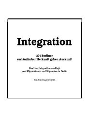 Integration 204 Berliner ausländischer Herkunft geben Auskunft ...