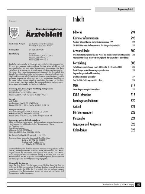 Brandenburgisches Ärzteblatt 9/2000 - qs- nrw