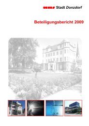 Beteiligungsbericht 2009 - Stadt Donzdorf