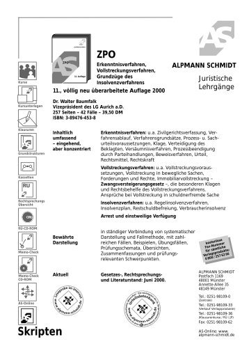 ZPO - Alpmann Schmidt