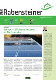 Energie – Effiziente Nutzung im Gartencenter - Rabensteiner