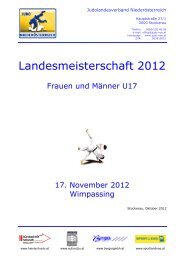 Ausschreibung - JUDO Landesverband Niederösterreich