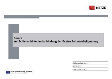 Forum zur Schienenhinterlandanbindung der Festen ...