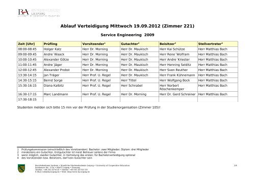 SE 2009 - staatliche Studienakademie Leipzig