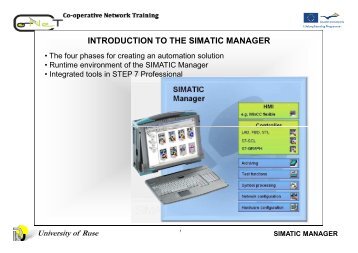 Introduction to the simatic manager - IPNeT