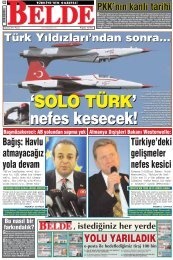 'SOLO TÜRK' nefes kesecek! - Belde Gazetesi