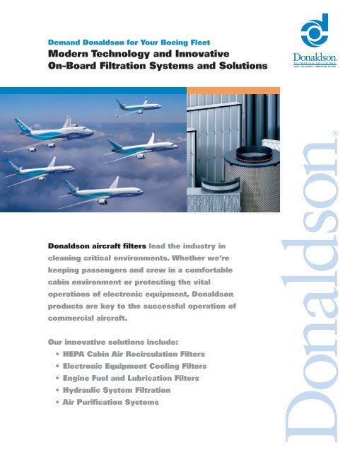 Donaldson aircraft air filters deals
