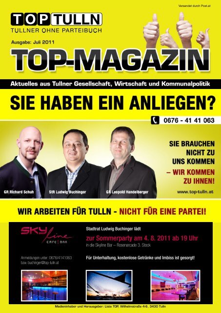 DIE TULLNER GRÜNEN AKTION SCHARF ... - auf Top-Tulln.at