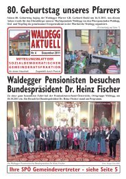 Zeitung Waldegg Aktuell.indd - Waldegg-Aktuell - SPÖ