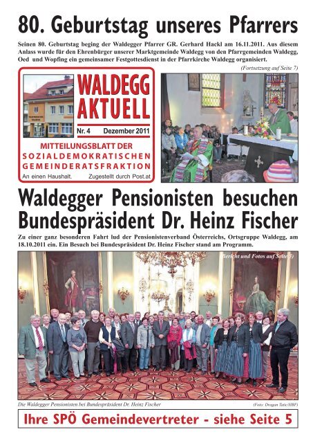 Zeitung Waldegg Aktuell.indd - Waldegg-Aktuell - SPÖ