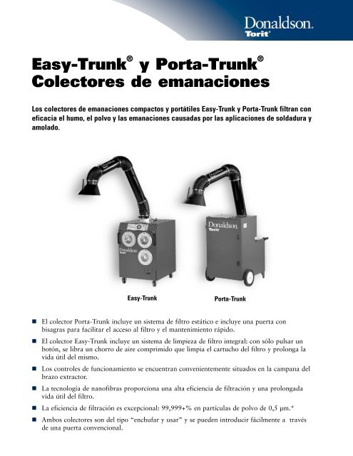 Easy-Trunk® y Porta-Trunk® Colectores de emanaciones