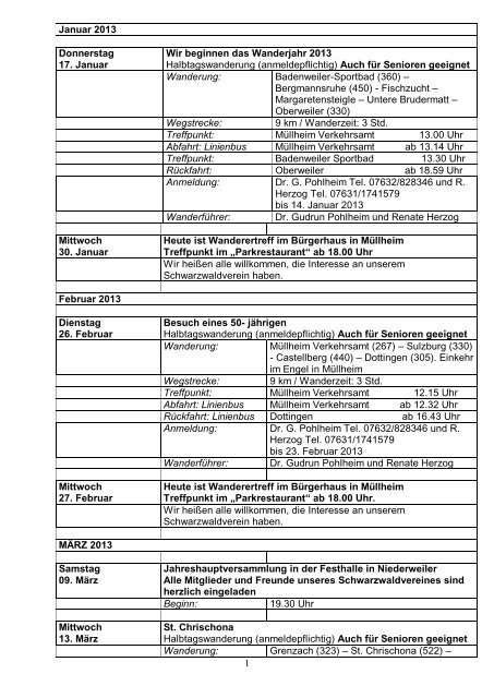 Jahresplan 2013 als PDF zum ausdrucken! - Schwarzwaldverein ...