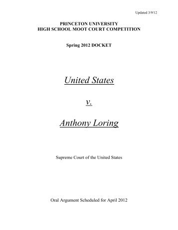 United States v. Anthony Loring - Mr. Mermelstein's classes