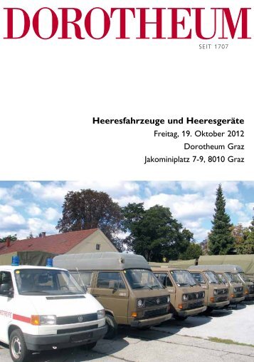 Heeresfahrzeuge und Heeresgeräte  - Dorotheum