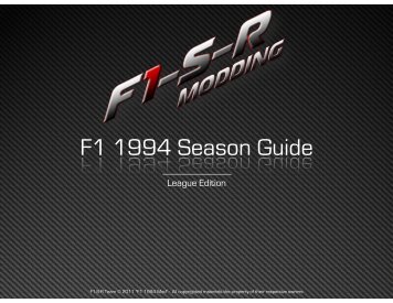 F1SR f194 Season Guide LE 1st edition - for full site visit cmsracing ...