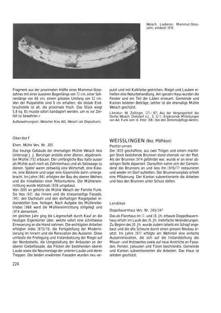 Zürcher Denkmalpflege, 9. Bericht 1977-1978, 1.Teil - Kanton Zürich