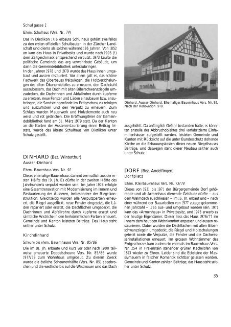 Zürcher Denkmalpflege, 9. Bericht 1977-1978, 1.Teil - Kanton Zürich