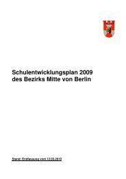 Schulentwicklungsplan 2009 des Bezirks Mitte von Berlin