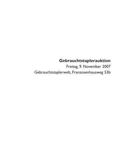 Gebrauchtstaplerauktion - Dorotheum