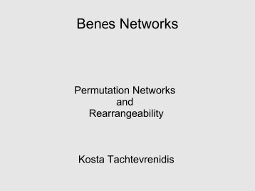 Benes Networks - New Mexico State University