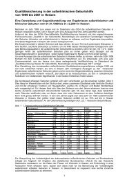 Qualitätssicherung in der  außerklinischen Geburtshilfe - QUAG