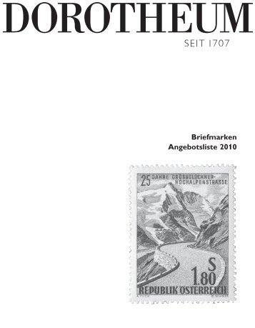 Briefmarken Angebotsliste 2010 - Dorotheum