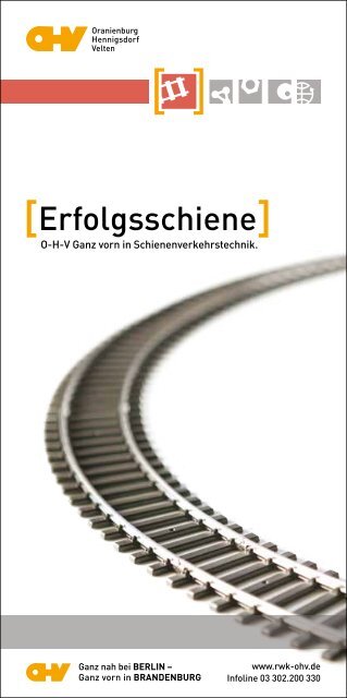 Erfolgsschiene Oranienburg Hennigsdorf Velten Ganz Nah Bei