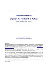 Samuel Hahnemann Organon der Heilkunst,  6. Auflage - Dr. med ...