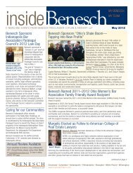 Inside Benesch Newsletter