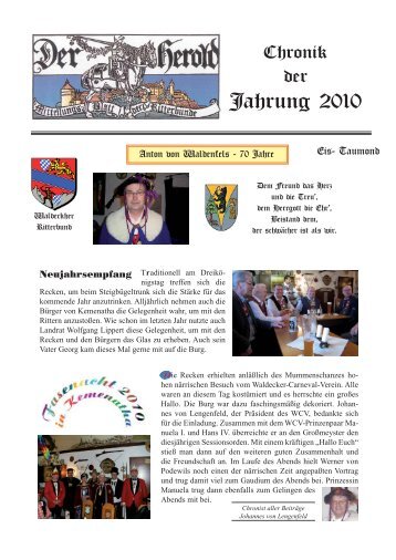 Chronik 2010.indd - Deutscher Ritterbund