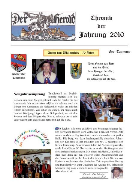 Chronik 2010.indd - Deutscher Ritterbund