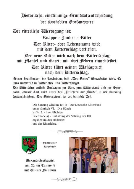 Chronik 2010.indd - Deutscher Ritterbund