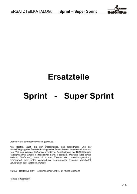 Ersatzteile Sprint - Super Sprint