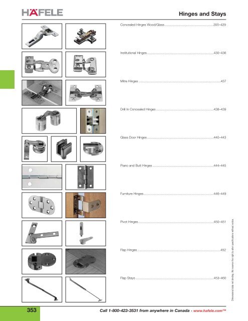 Concealed Hinges