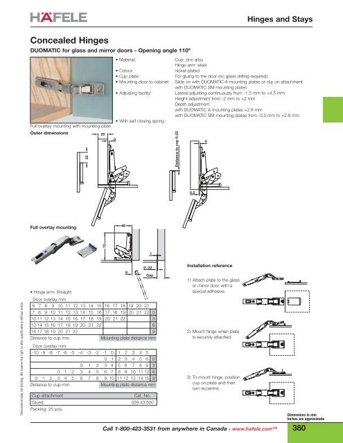 Concealed Hinges