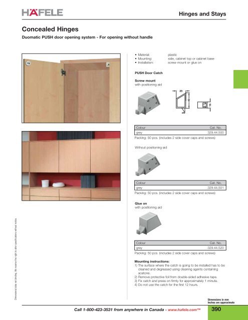 Concealed Hinges