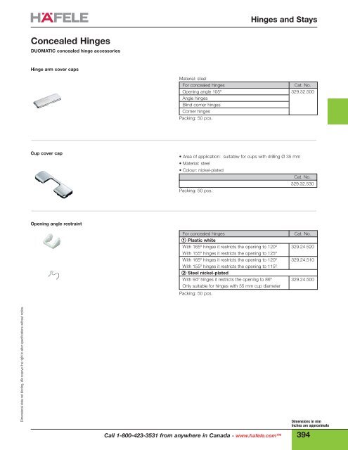 Concealed Hinges