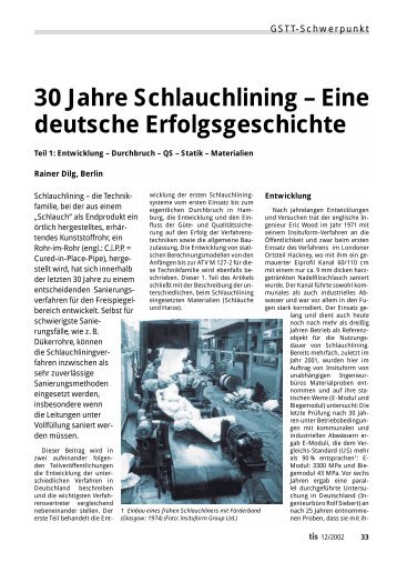 30 Jahre Schlauchlining – Eine deutsche ... - Bauverlag
