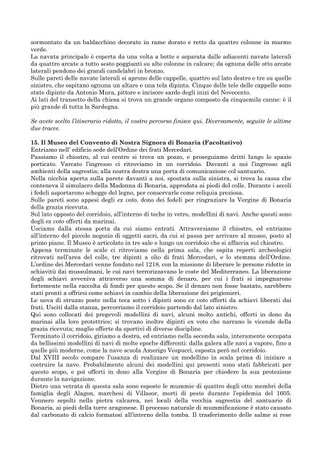 itinerario religioso comprendente san saturnino e ... - Visit Cagliari