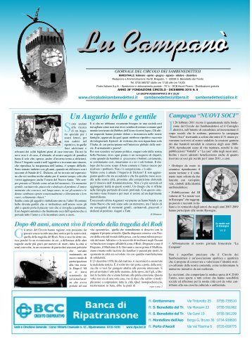 Dicembre 2010 - Circolo dei Sambenedettesi