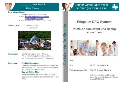 Pflege im DRG-System PKMS erlösrelevant und ... - Donner + Partner